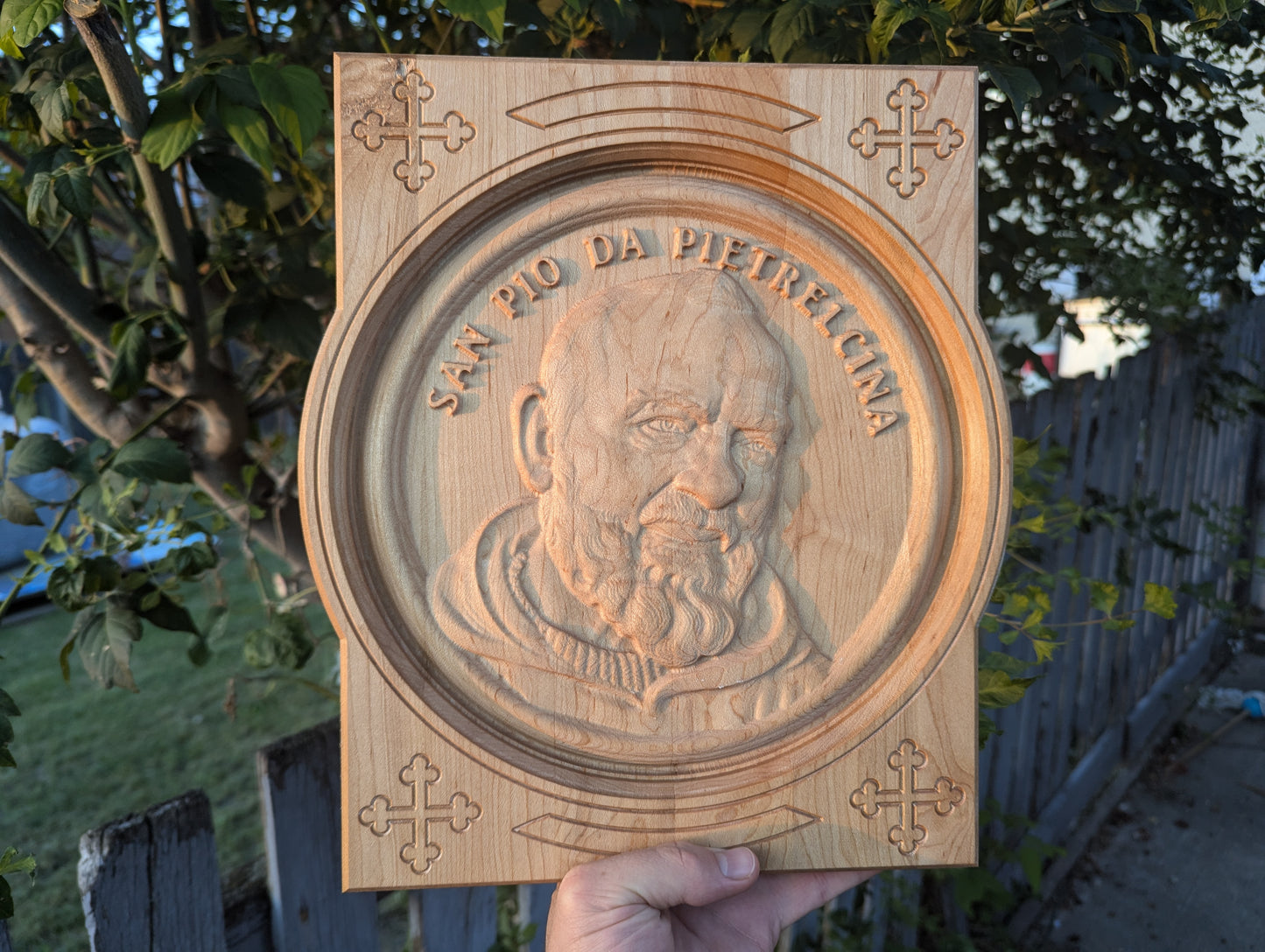 St. Pio of Pietrelcina - Hand finished CNC Carved