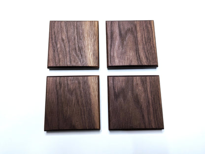 Solid Hardwood Coasters - Set of 4