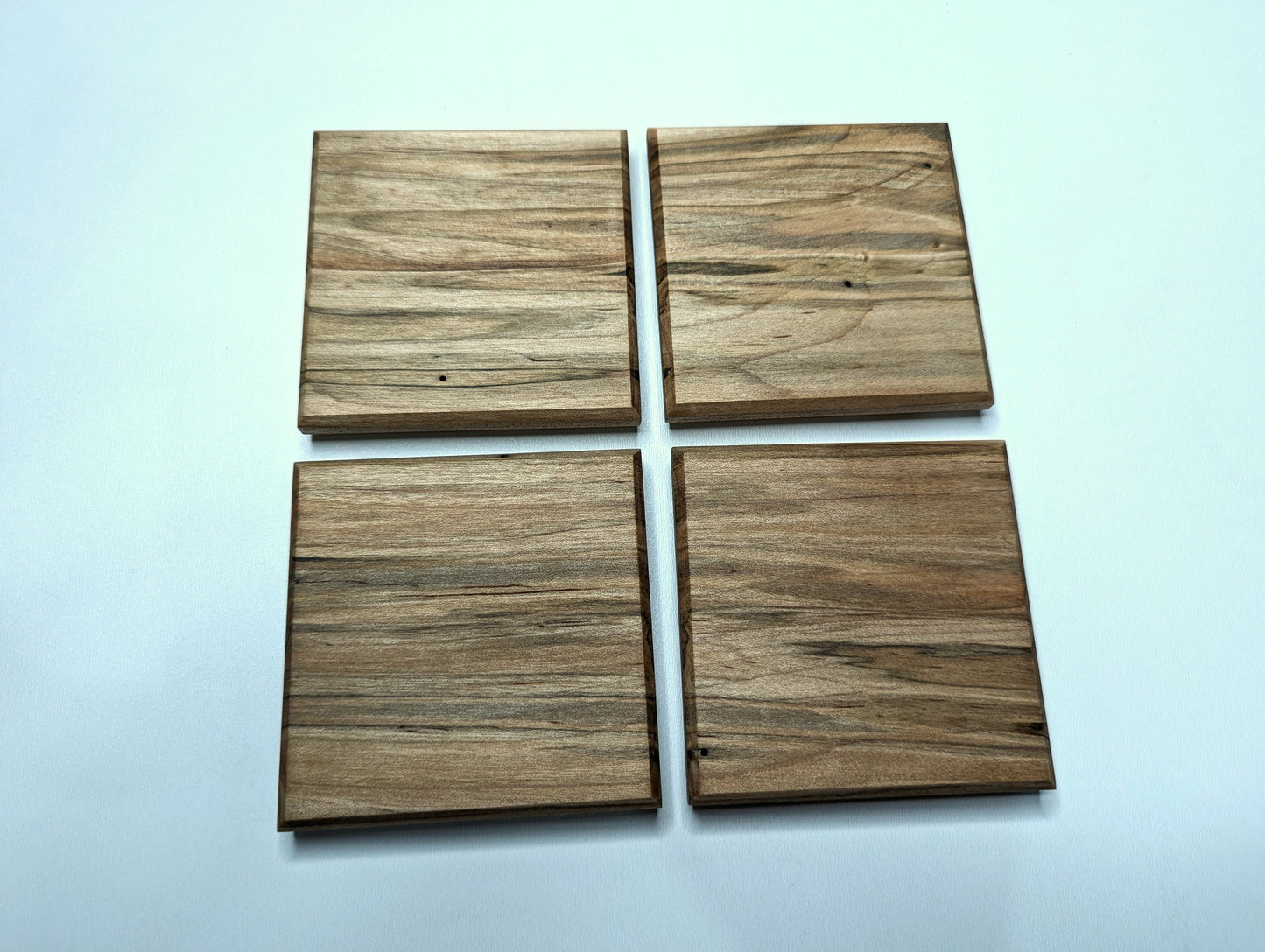 Solid Hardwood Coasters - Set of 4