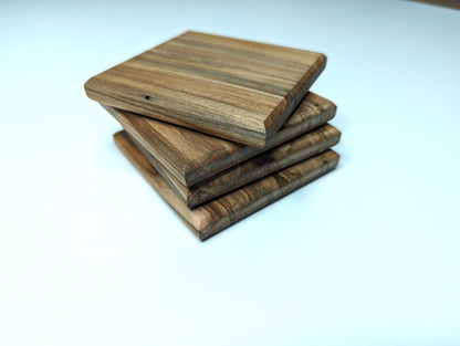 Solid Hardwood Coasters - Set of 4