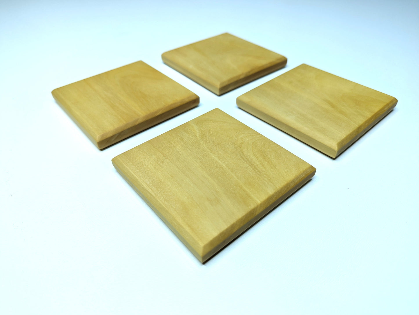 Solid Hardwood Coasters - Set of 4