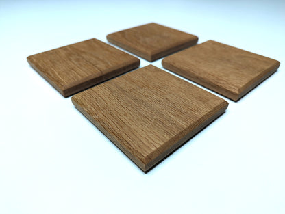 Solid Hardwood Coasters - Set of 4