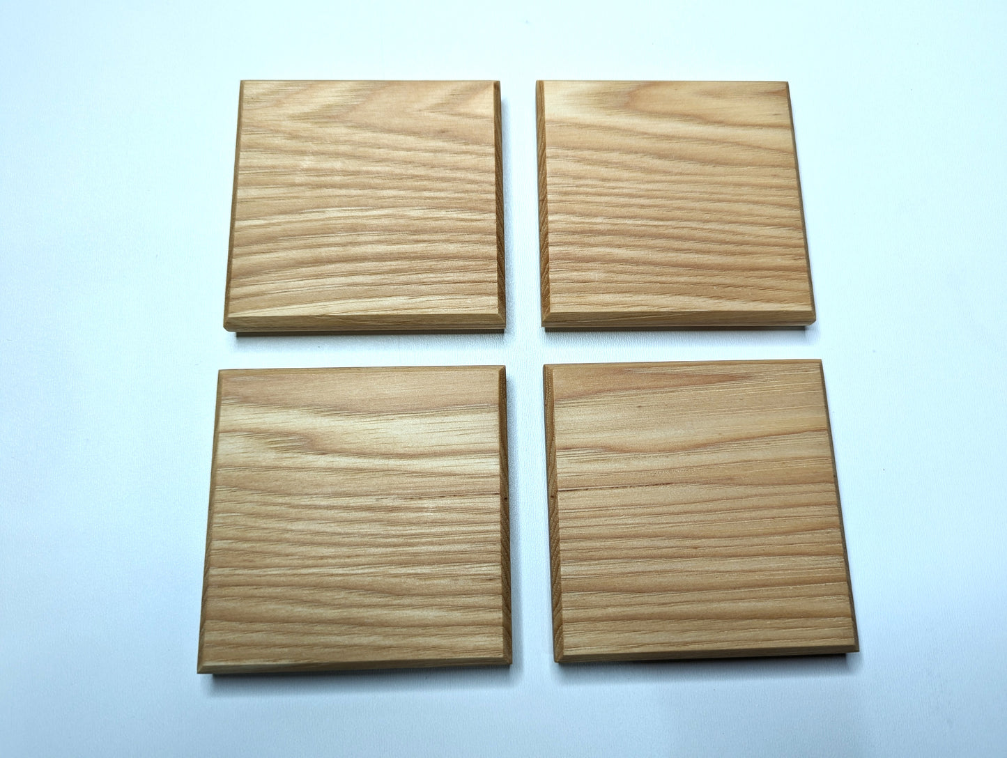Solid Hardwood Coasters - Set of 4