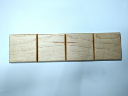 Solid Hardwood Coasters - Set of 4