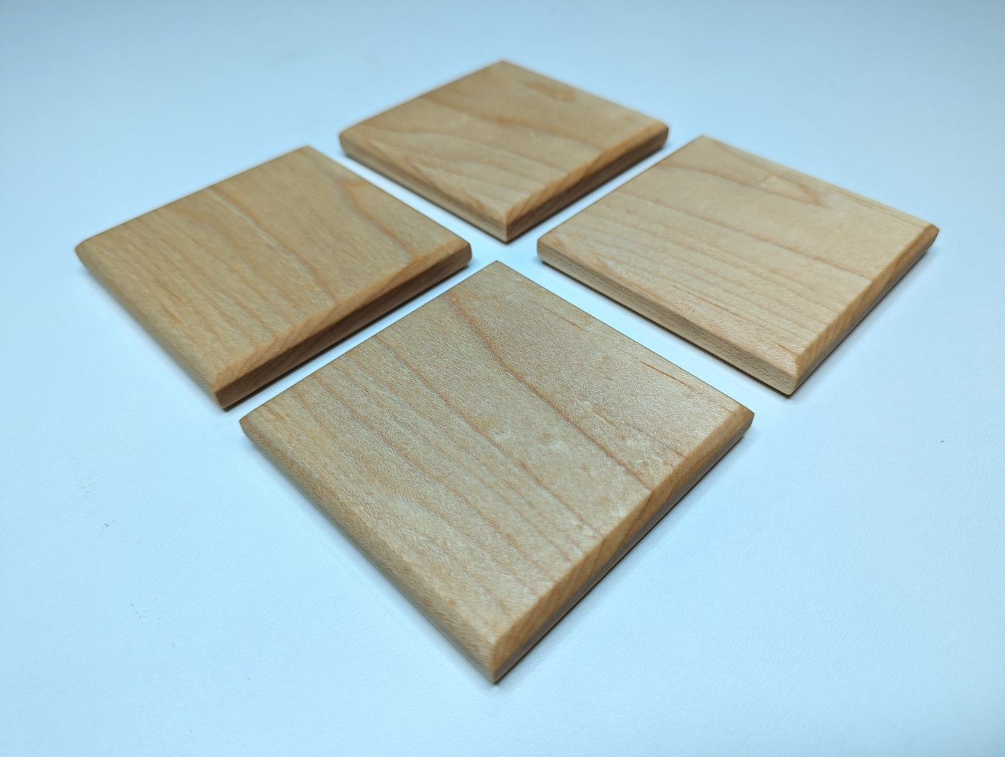 Solid Hardwood Coasters - Set of 4
