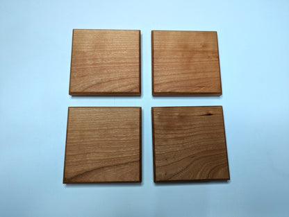 Solid Hardwood Coasters - Set of 4