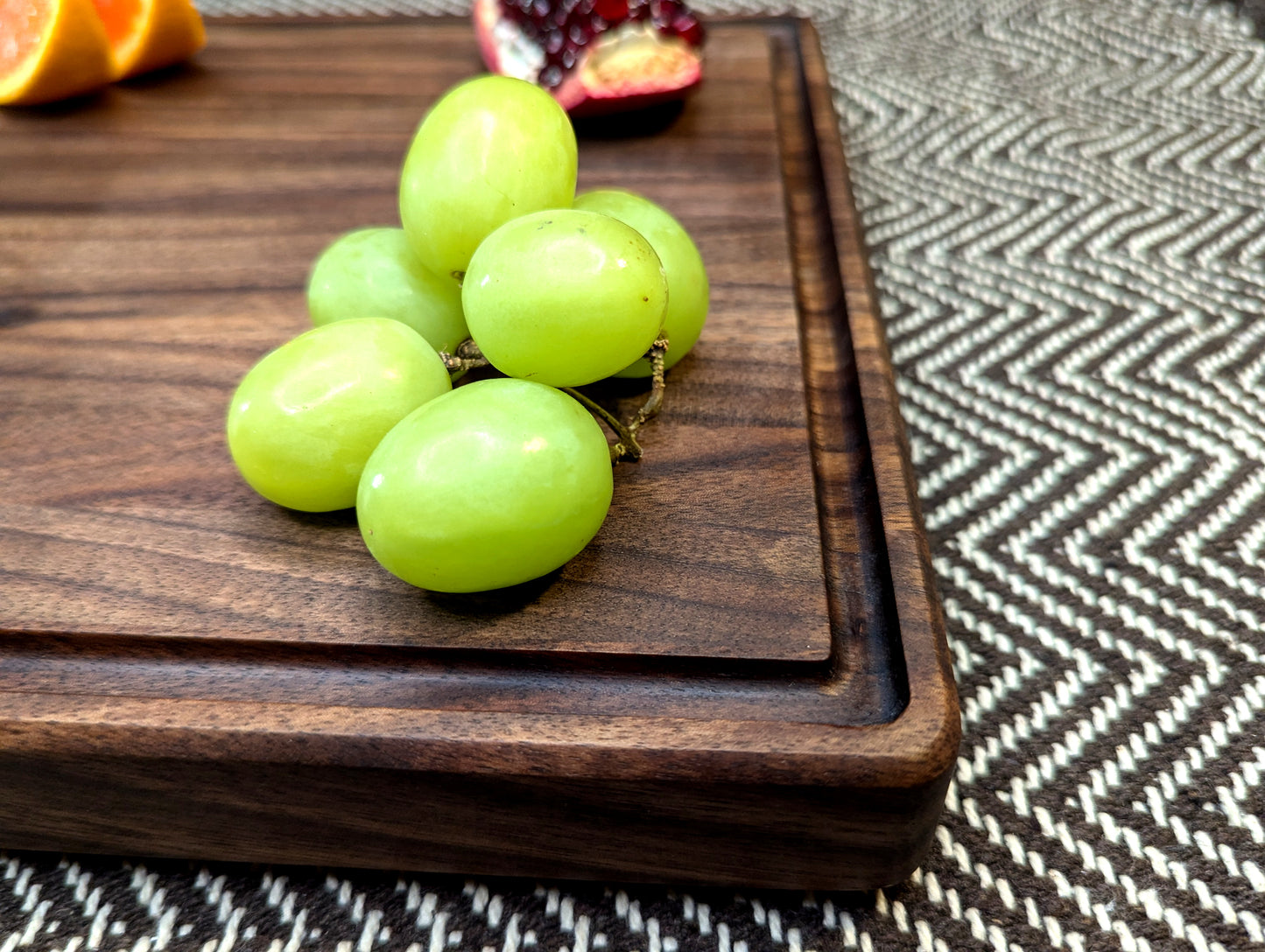 Autumn Project - Walnut Edge-Grain with Pumpkin Inlay (Happy Accident Discount)